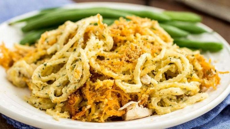 Cheddar Peynirli Tavuklu Spagetti Tarifi